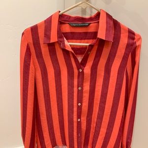ZARA SHIRT, STRIPED, SIZE M